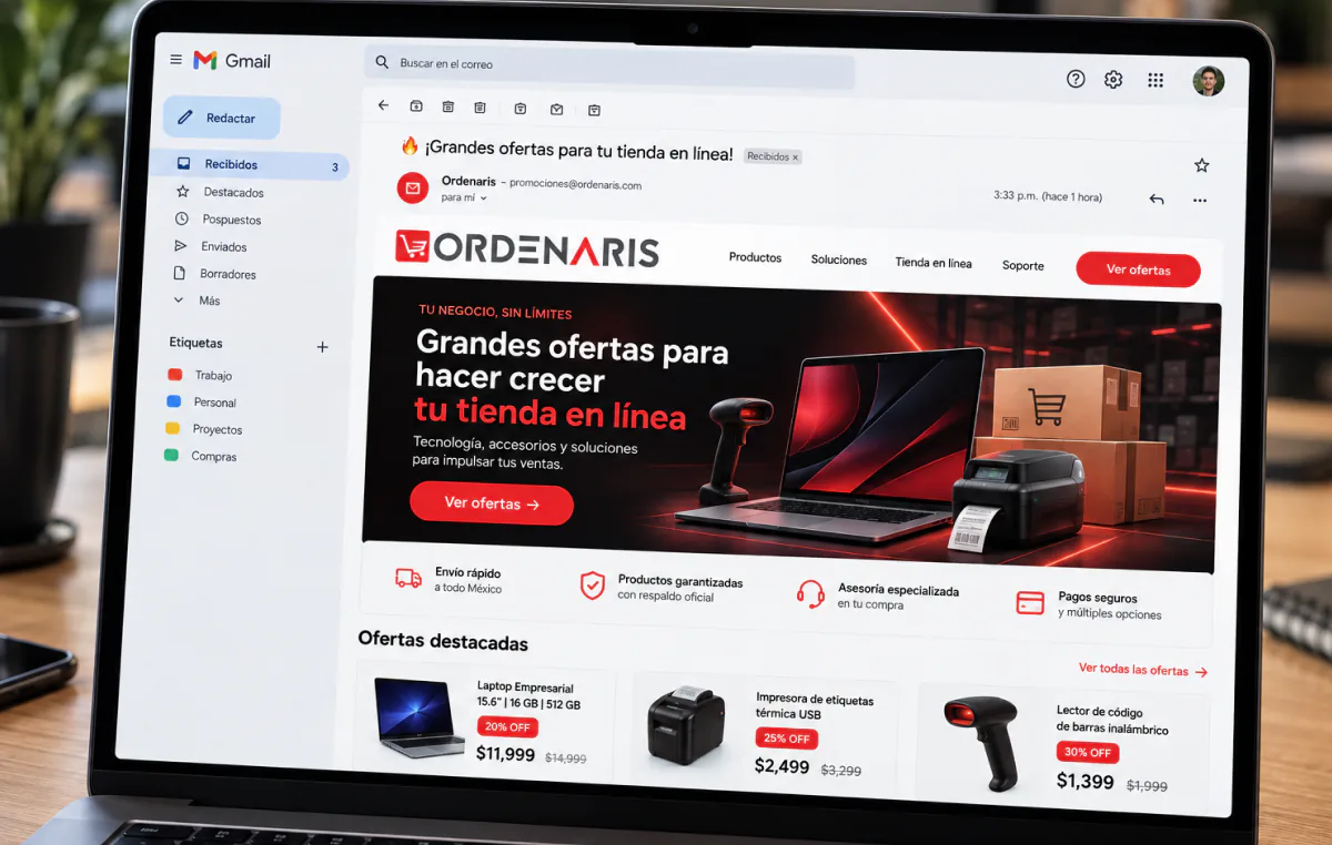 Estados de cuenta y recibos con Mailing: ejemplo en pantalla